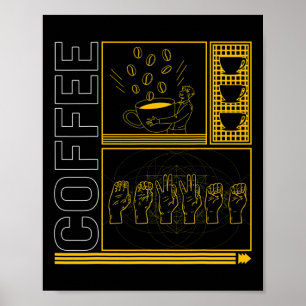 Affiche Mois de sensibilisation Café Asl Lover Amour tenda