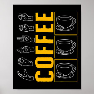 Affiche Mois de sensibilisation Café Asl Lover Amour tenda