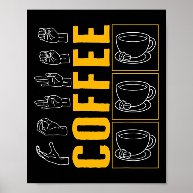 Affiche Mois de sensibilisation Café Asl Lover Amour tenda (Devant)