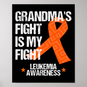 Affiche Mois de sensibilisation Grand-mère combat Orange R