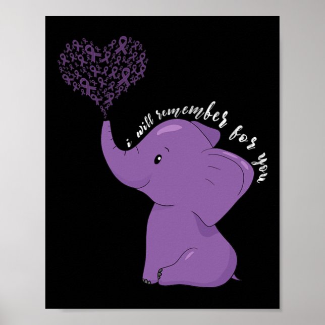 Affiche Mois de sensibilisation Je termine le ruban violet (Devant)