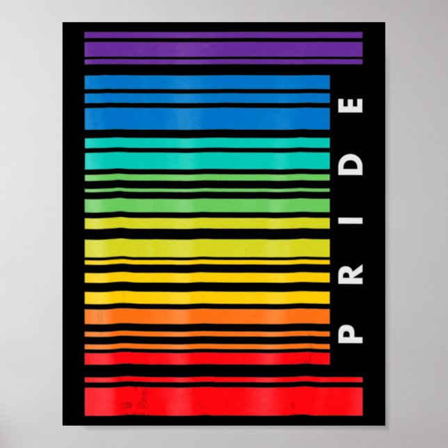 Affiche Mois de sensibilisation LGBT Code barre Pride Pans (Devant)