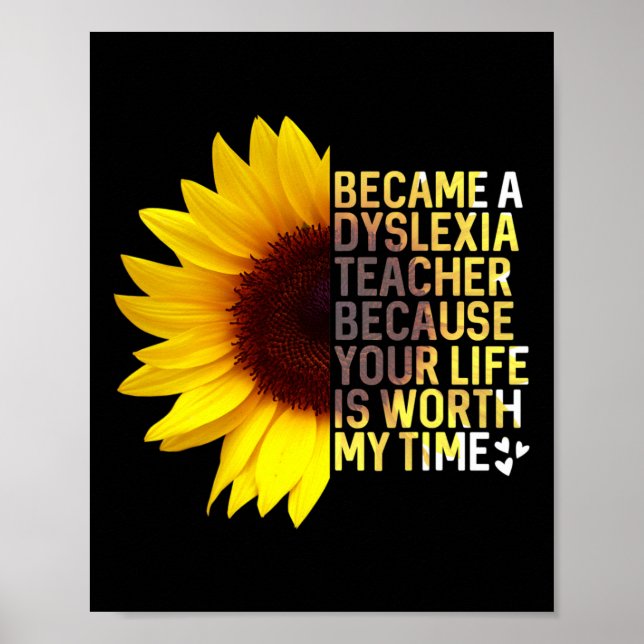 Affiche Mois de sensibilisation Tournesol Travail Dyslexie (Devant)
