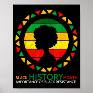 Affiche mois d'histoire des Noirs afro-américain