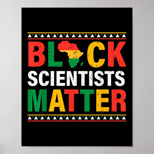 Affiche Mois drôle de l'histoire noire Scientifiques noirs (Devant)