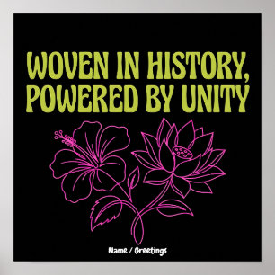 Affiche Mois du patrimoine AAPI Tissée Unité Florale Histo