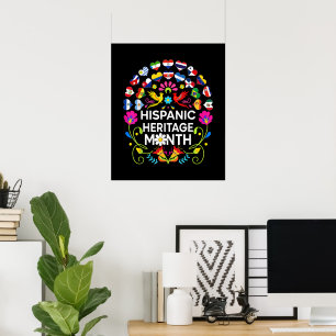 Affiche Mois du patrimoine hispanique Pays nationaux latin