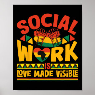 Affiche Mois du travailleur social Mois de l'histoire des