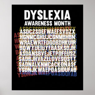 Affiche Mois national de sensibilisation à la dyslexie Oct
