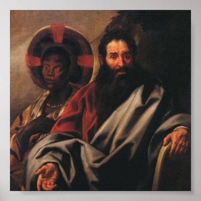 Affiche Moïse et sa femme éthiopienne par Jordaens (Devant)