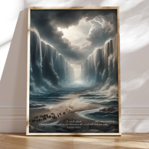Affiche Moïse Partir de la Mer Rouge Bible Verse Art, Exod