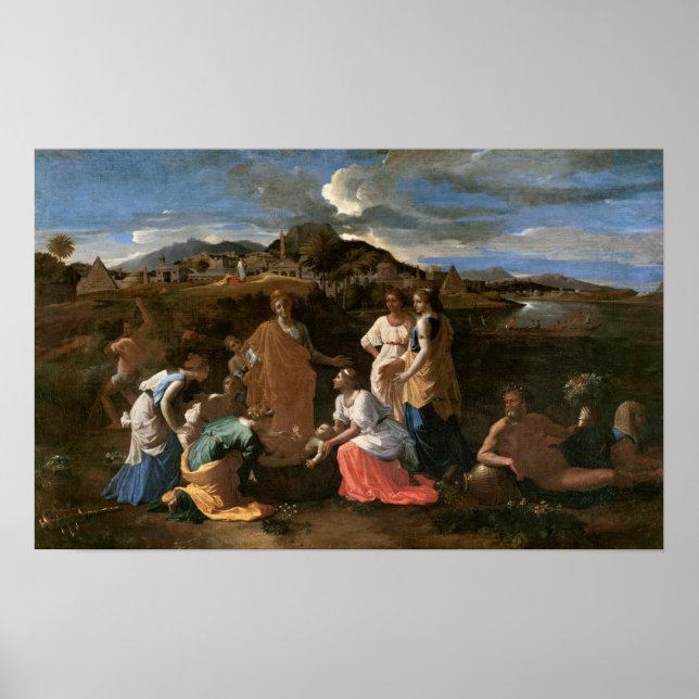 Affiche Moïse Secouru de l'Eau, 1647 (Devant)