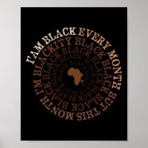 Affiche Moisi Noir Noir Mois de l'Histoire des Noirs Céléb