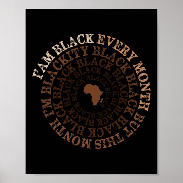 Affiche Moisi Noir Noir Mois de l'Histoire des Noirs Céléb (Devant)
