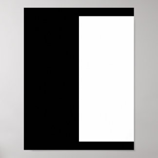 Affiche moitié blanc noir moitié noir moitié noir blanc