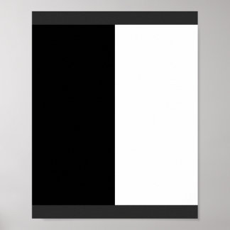 Affiche moitié blanc noir moitié noir moitié noir blanc