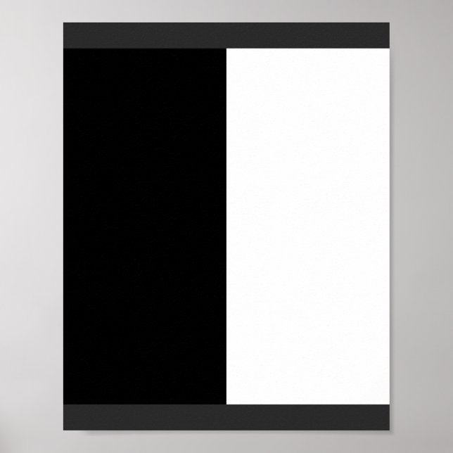 Affiche moitié blanc noir moitié noir moitié noir blanc (Devant)