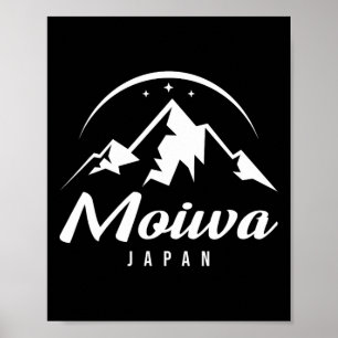 Affiche Moiwa Japon Station de ski Ski Snowboard
