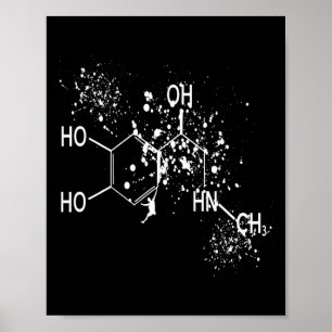 Affiche Molécule de dopamine Grimpeur Science Bouldering H