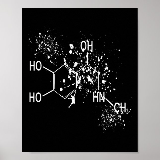 Affiche Molécule de dopamine Grimpeur Science Bouldering H (Devant)