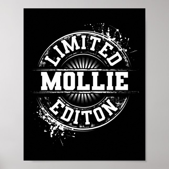 Affiche Mollie édition limitée drôle nom personnalisé cade (Devant)