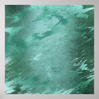Affiche Molten Jade | Marbre de luxe Emerald Green