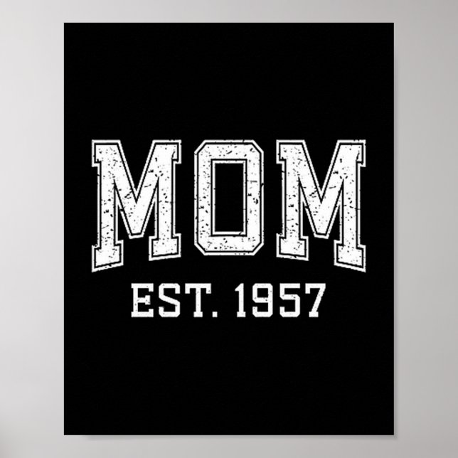 Affiche Mom Est 1957 D Mother’s Day Ized Premium Tri-blend (Devant)