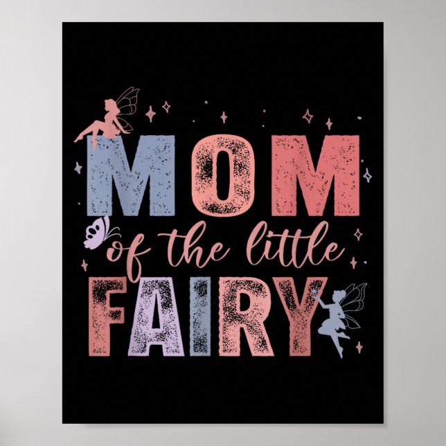 Affiche Mom Of The Little Fairy 1st Birthday Girl Fairytal (Devant)