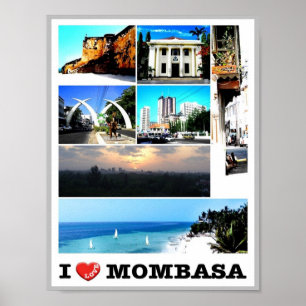 Affiche Mombasa - Kenya - I Love -