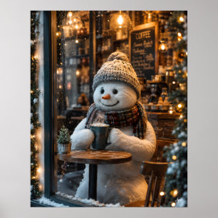 Affiche Moment au café du bonhomme de neige