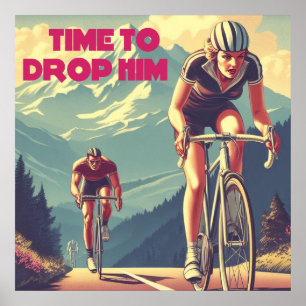 Affiche Moment de le lâcher en vélo