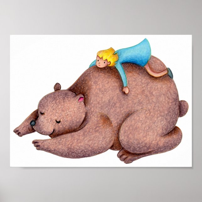Affiche Moment paisible avec un ours. (Devant)