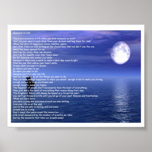 Affiche Moments Dans La Vie (Devant)