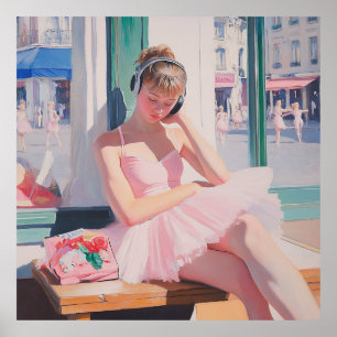 Affiche Moments de Ballerina Dreamy : Soft Pastel Ballet A