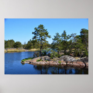 Affiche moments mémorables Suède scandinavia fjord