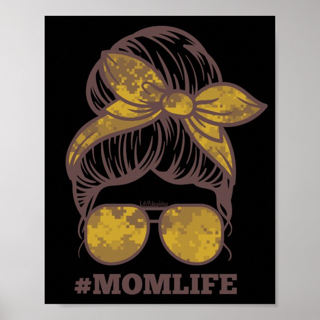 Affiche #MOMLIFE drôle idée cadeau de jour de mère (Devant)