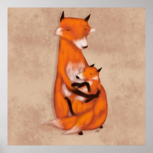 Affiche Momma Fox et Baby