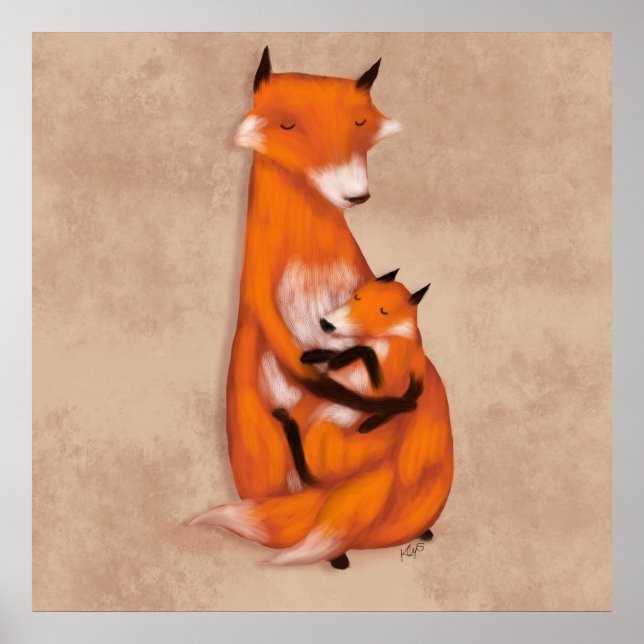 Affiche Momma Fox et Baby (Devant)