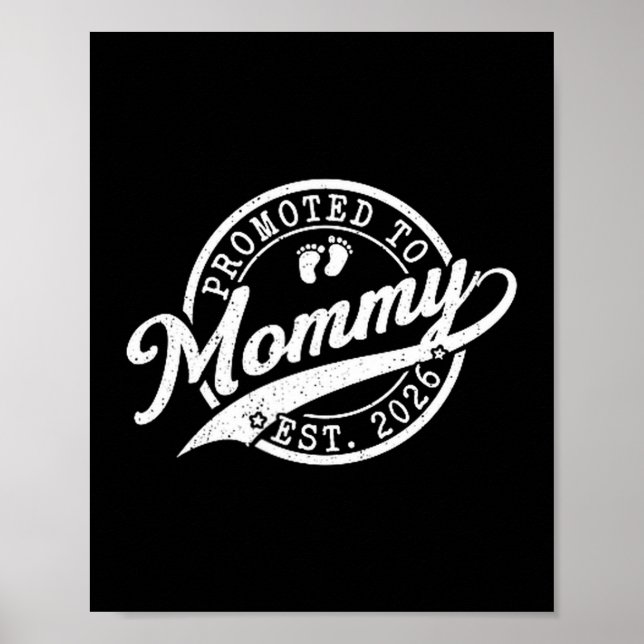 Affiche Mommy Est 2026 New Mom Announcement Promoted To Mo (Devant)