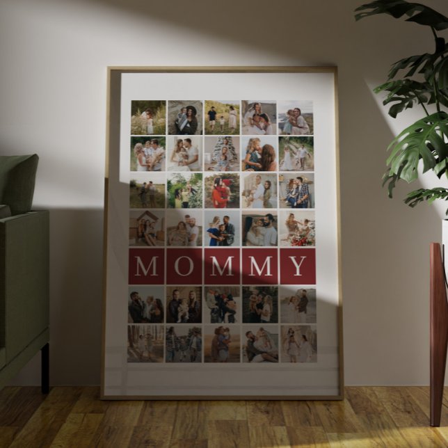 Affiche Mommy Grid 30 Photo Collage Family Keepsake (Créateur téléchargé)