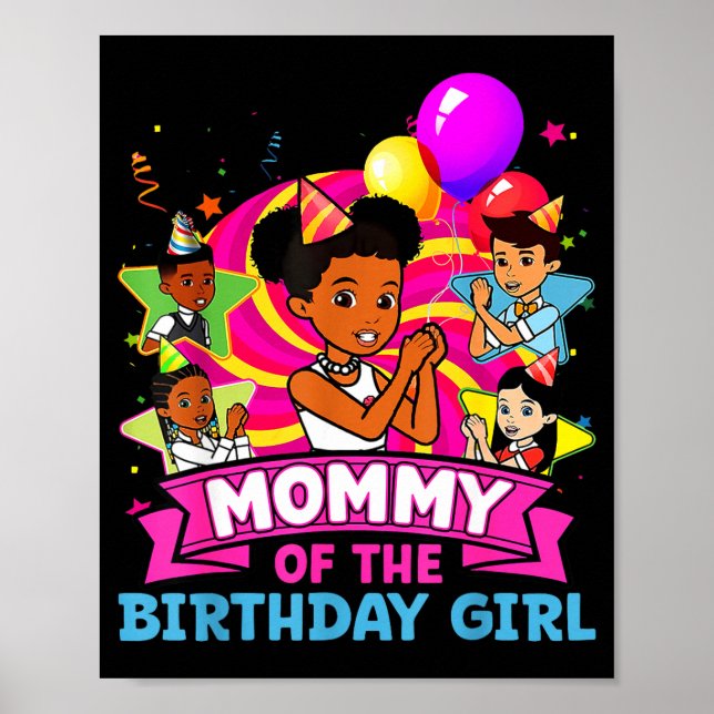 Affiche Mommy Of Birthday Girl Gracie Nk Doll Family Decor (Devant)