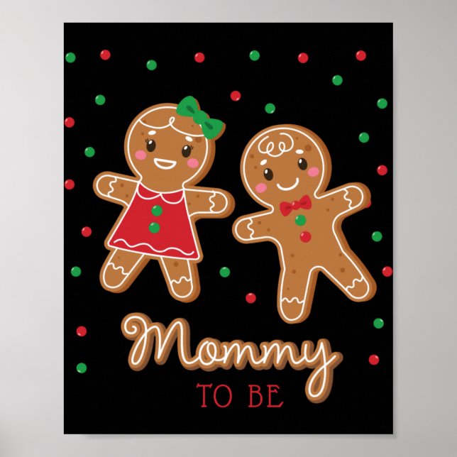 Affiche Mommy To Be Gender Reveal Gingerbread T Shirt  (Devant)