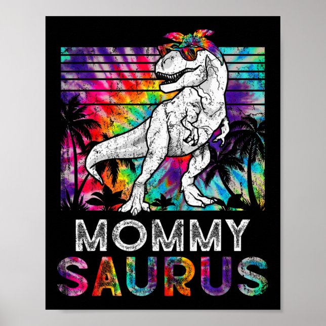 Affiche Mommysaurus Dinosaure Maman Saurus Famille Assorti (Devant)