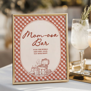 Affiche Momosa Bar Baby Q BBQ Couples Baby Shower