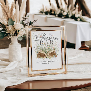 Affiche Momosa Bar Nouveau chapitre thème du livre Fleur s