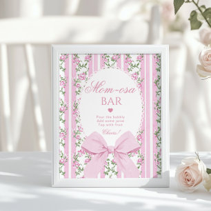 Affiche Momosa bar Pink Bow Love Shack Baby
