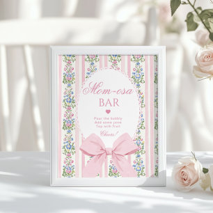 Affiche Momosa bar Pink Bow Love Shack Baby