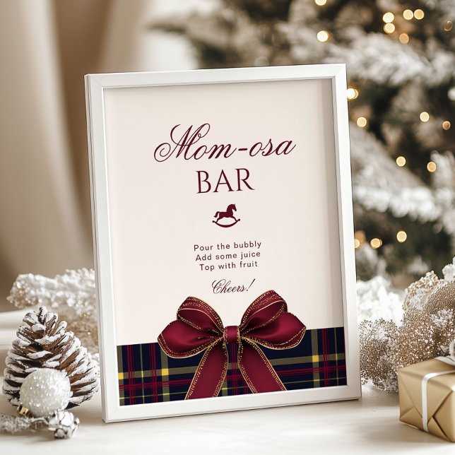 Affiche Momosa bar Red Bow Rocking Horse Plaid (Créateur téléchargé)
