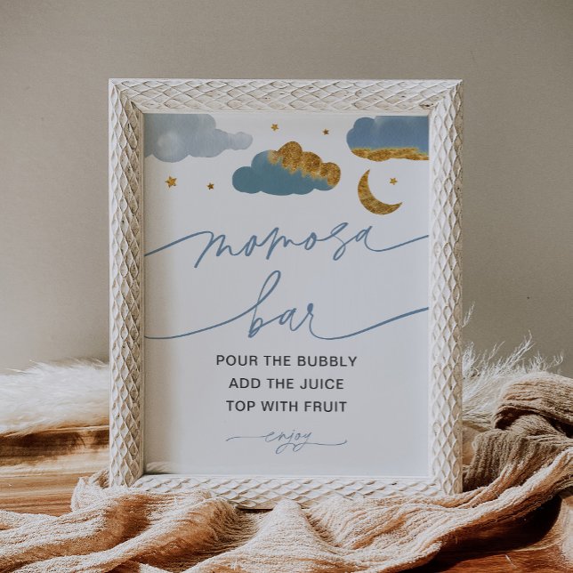 Affiche Momosa Bar Twinkle Little Star Baby shower garçon (Créateur téléchargé)