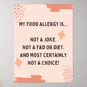 Affiche Mon allergie n'est pas une plaisanterie